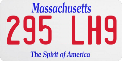 MA license plate 295LH9