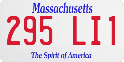 MA license plate 295LI1