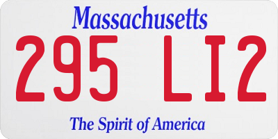 MA license plate 295LI2