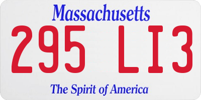 MA license plate 295LI3