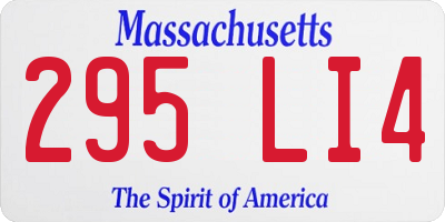 MA license plate 295LI4