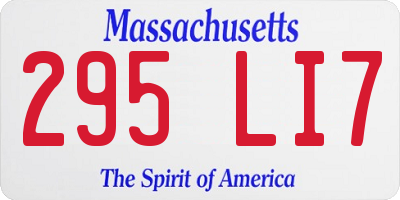 MA license plate 295LI7