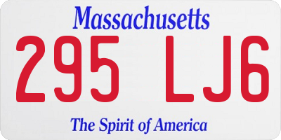 MA license plate 295LJ6