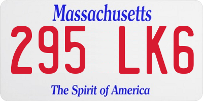 MA license plate 295LK6