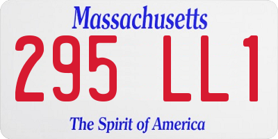 MA license plate 295LL1