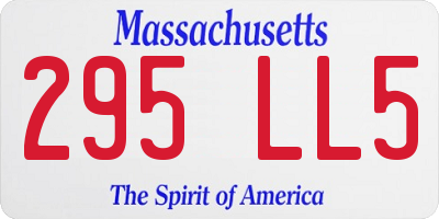MA license plate 295LL5
