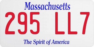 MA license plate 295LL7