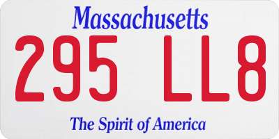 MA license plate 295LL8