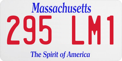 MA license plate 295LM1