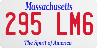 MA license plate 295LM6