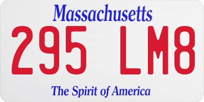 MA license plate 295LM8