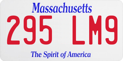 MA license plate 295LM9