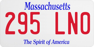 MA license plate 295LN0
