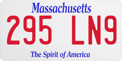 MA license plate 295LN9