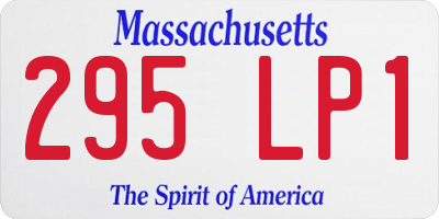 MA license plate 295LP1