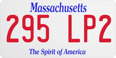 MA license plate 295LP2