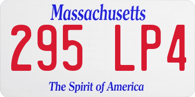MA license plate 295LP4