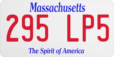 MA license plate 295LP5