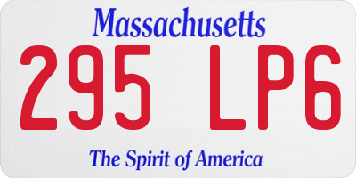 MA license plate 295LP6