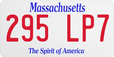 MA license plate 295LP7