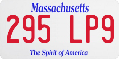 MA license plate 295LP9