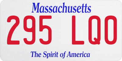 MA license plate 295LQ0