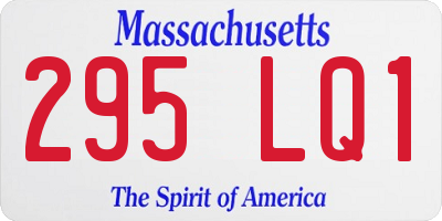 MA license plate 295LQ1