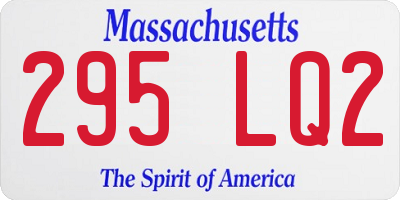 MA license plate 295LQ2