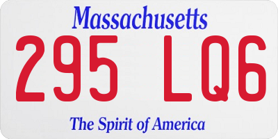 MA license plate 295LQ6