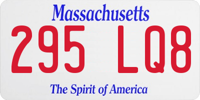 MA license plate 295LQ8