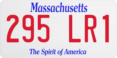 MA license plate 295LR1