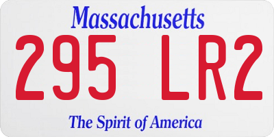 MA license plate 295LR2