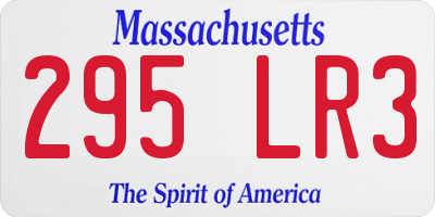 MA license plate 295LR3