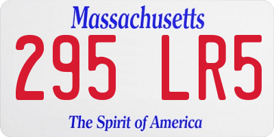 MA license plate 295LR5