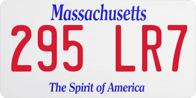 MA license plate 295LR7