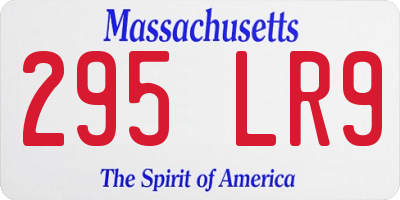MA license plate 295LR9