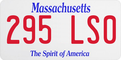 MA license plate 295LS0