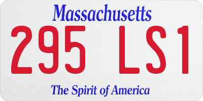 MA license plate 295LS1