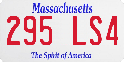 MA license plate 295LS4