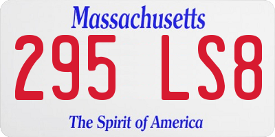 MA license plate 295LS8