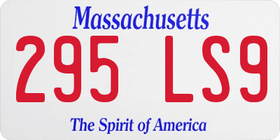 MA license plate 295LS9