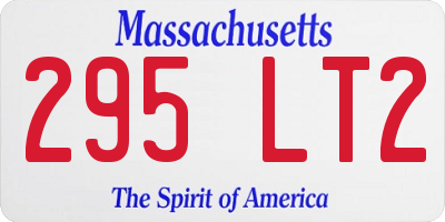 MA license plate 295LT2