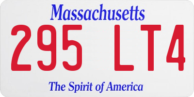 MA license plate 295LT4