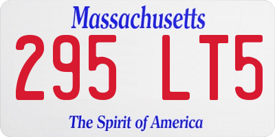 MA license plate 295LT5