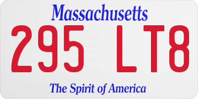 MA license plate 295LT8