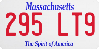 MA license plate 295LT9