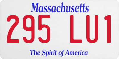 MA license plate 295LU1