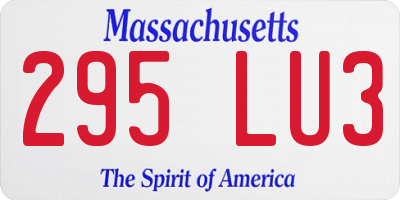 MA license plate 295LU3