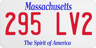 MA license plate 295LV2
