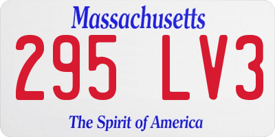 MA license plate 295LV3